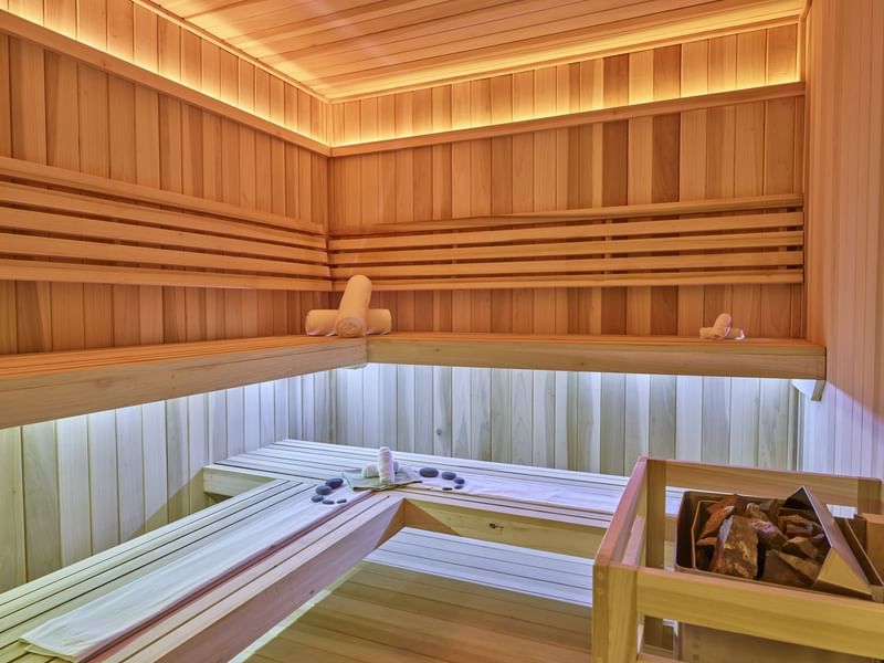Interior view of Sauna spa at FA Hotels & Resorts