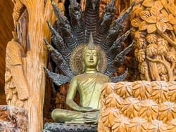 Fascinating statues in King Taksin Shrine near Chatrium Golf Resort Soi Dao Chanthaburi