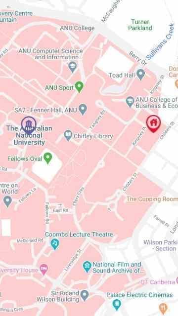 UniLodge @ ANU – Davey Lodge Map