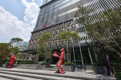 Exterior low-angle view of Tribeca Serviced Suites