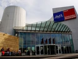 Schokoladen museum's entrance  near Rhein-Hotel St. Martin