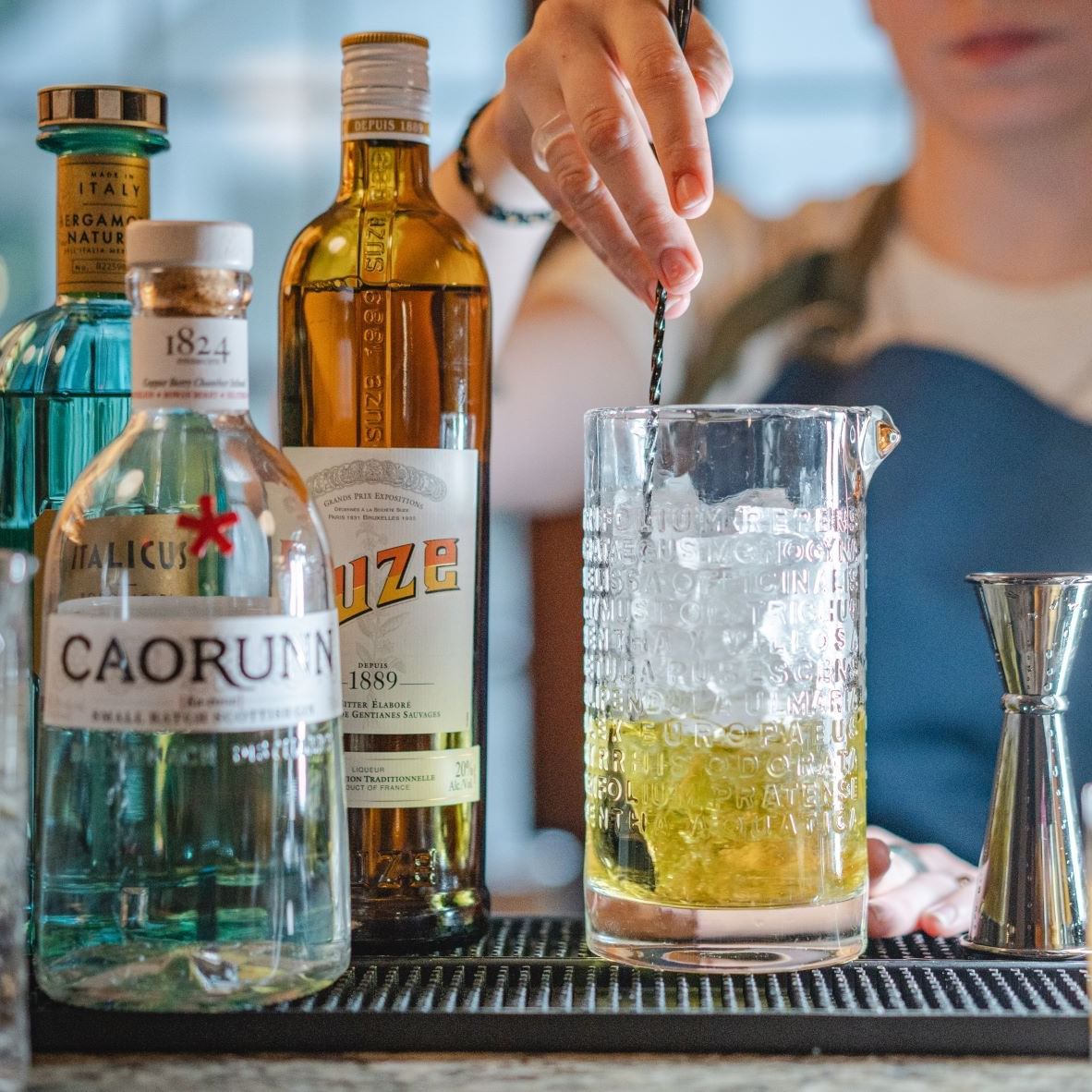 Cocktail making in The Bar at Toogie's Bardstown Motor Lodge