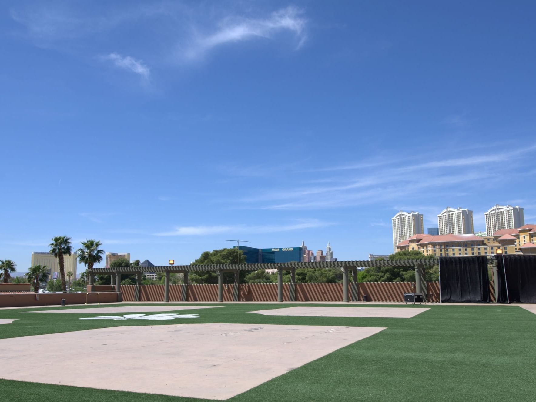 Spacious open event space for a function in Rooftop Terrace at Alexis Park Resort