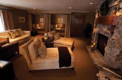 Interior of the lobby in the spa at Stein Eriksen Lodge