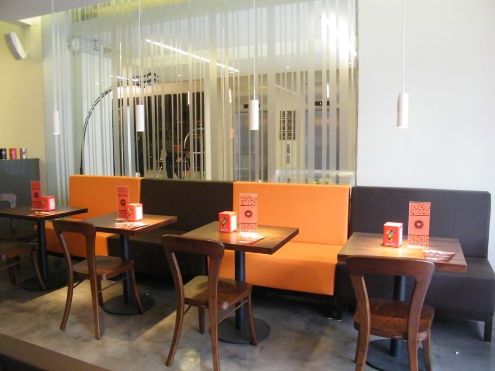 Dining area of Caffe Mayor restaurant at Torremayor Providencia