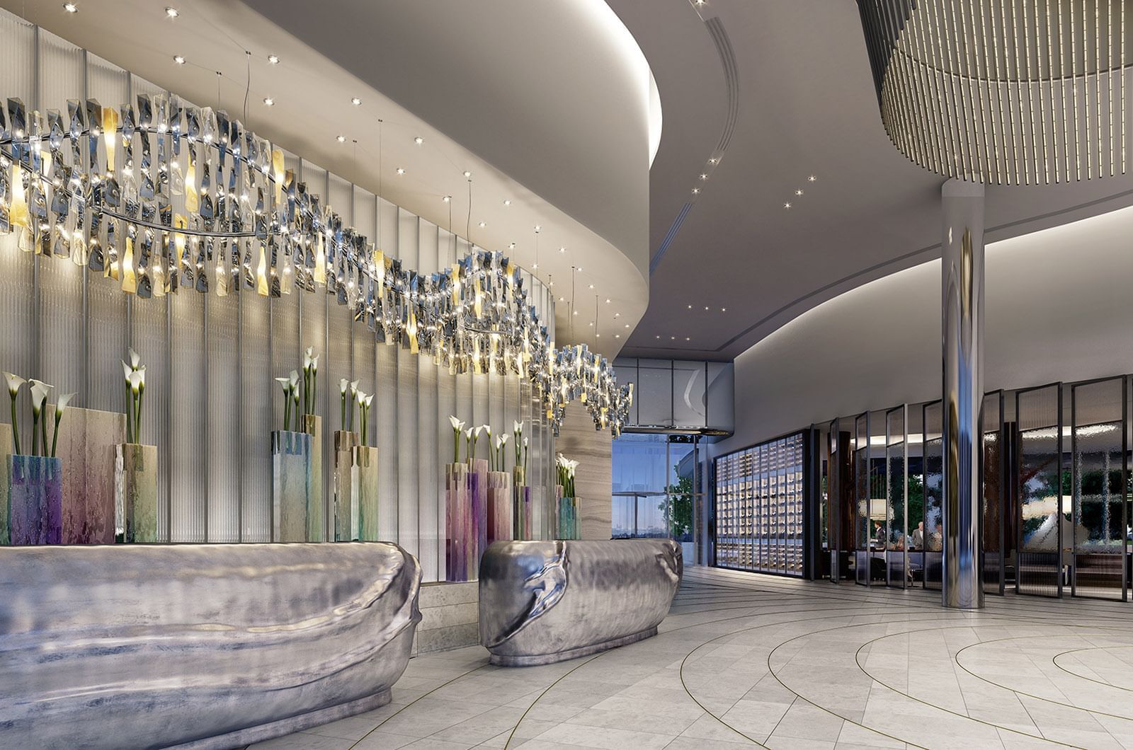 Lobby area of the Crown Spa at Crown Hotel Sydney
