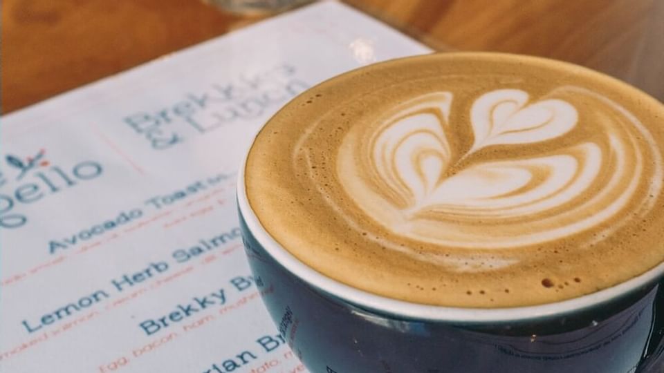 A latte at Café Capello near Legacy Vacation Resorts