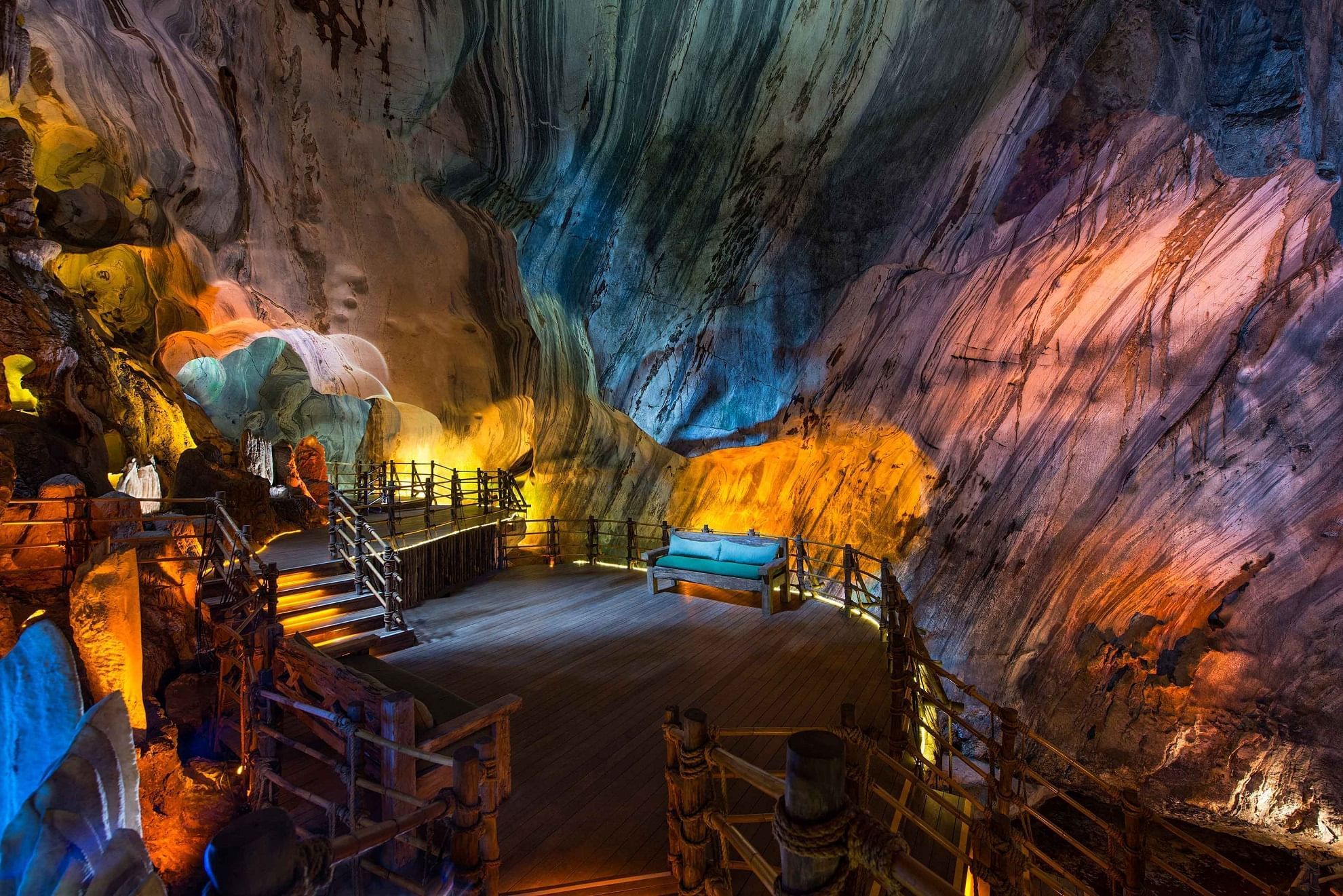 Interior view of the Treatment Caves at The Banjaran Hotsprings Retreat