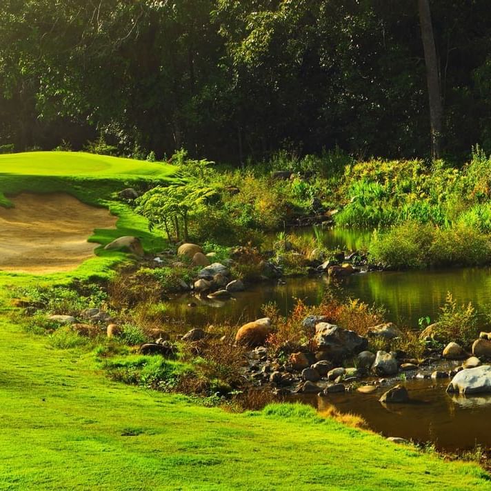 Landscape view of the golf course at Maitria Hotel Sukhumvit 18