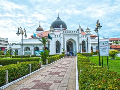 Exterior of Kapitan Keling Mosque in George Town, Penang near Sunway Hotel Georgetown