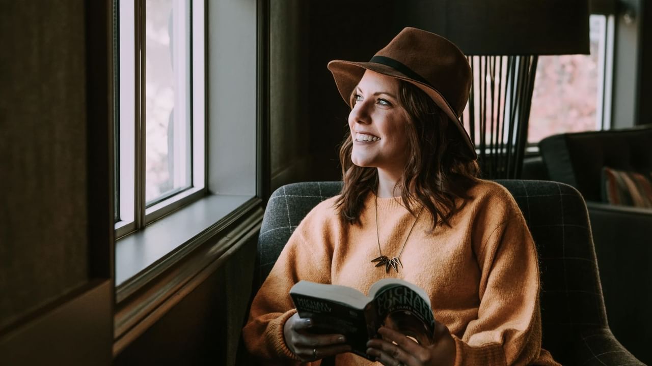 Girl reading a book
