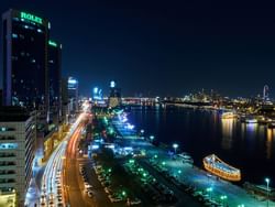 Distant view of the city streets near Carlton Dubai Creek Hotel