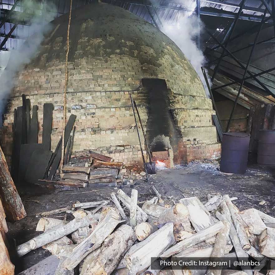 Brick wood-fired oven in MY Charcoal Factory - Lexis Suites Penang 