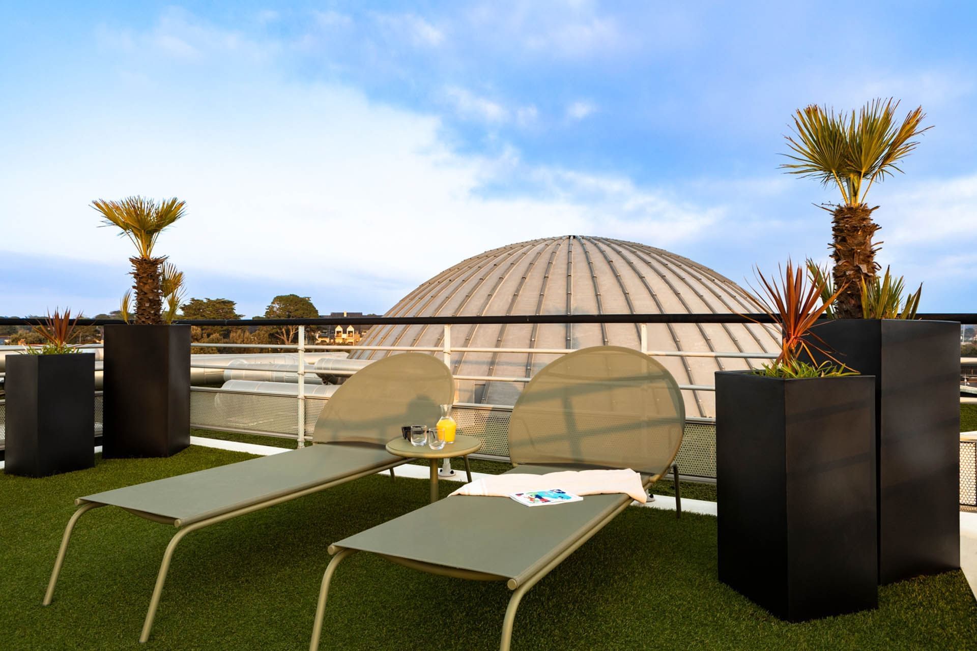 Terrasse sur le toit de l'appartement à Escale Oceania Pornichet La Baule