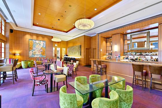 The signature stylish bar at the Duxton Hotel Perth