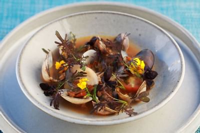 Closeup of dish served in Alma Restaurant at Punta Islita Hotel