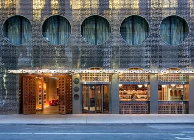 The exterior view of the entrance of Dream Downtown New York