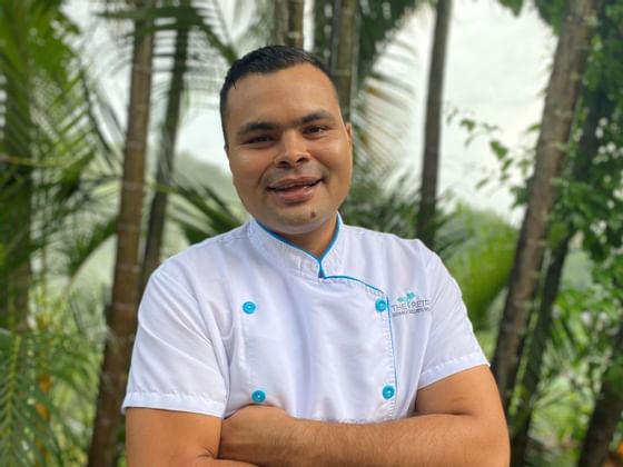 A Close portrait of Victor Manuel Castaneda Chef at Costa Rica