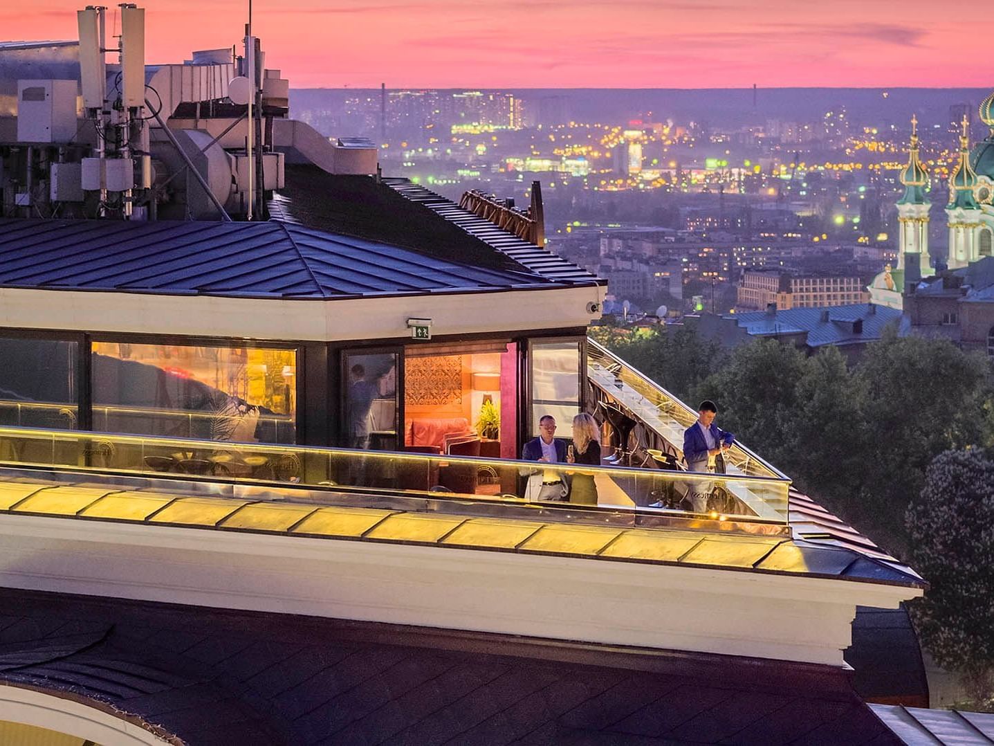 B-hush rooftop bar at Intercontinental Kyiv hotel