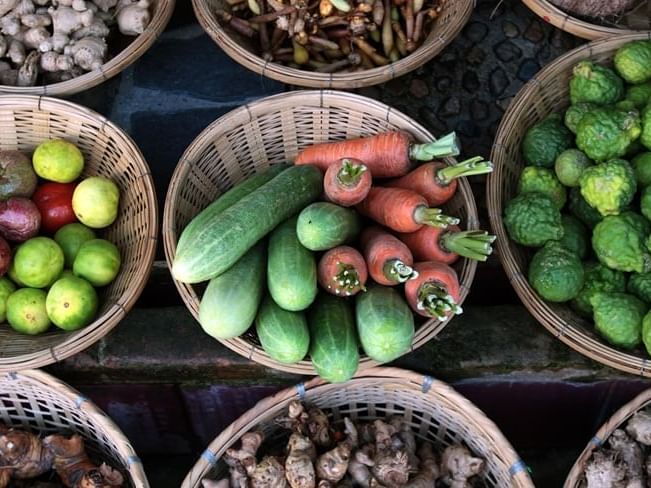 Carrots, Cucumbers & more at Warorot Market near Amora Hotel