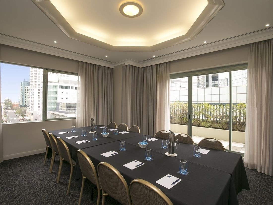 Properly arranged meeting room at the Sebel Residence Chatswood