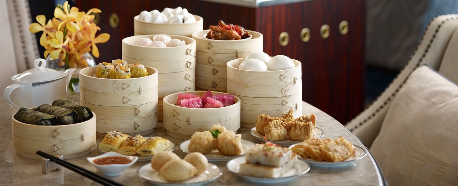 Dim Sums served at the Clifford Pier in Fullerton Bay Singapore
