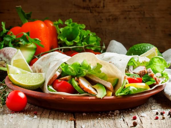 Close-up of tacos served at Safety Harbor Resort & Spa