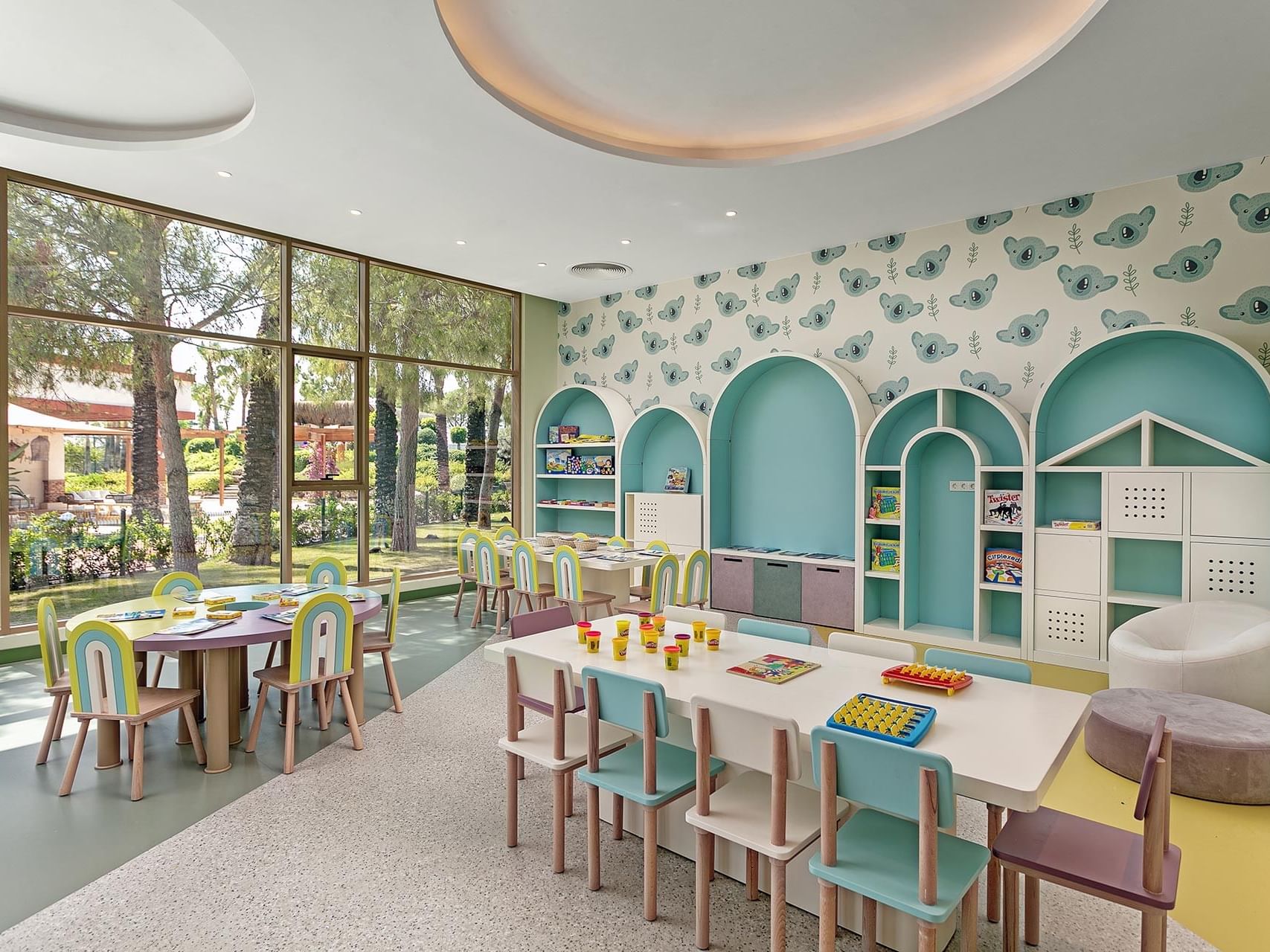 Indoor study and play room area for children in Kikoa Kids Club at Titanic Deluxe Lara