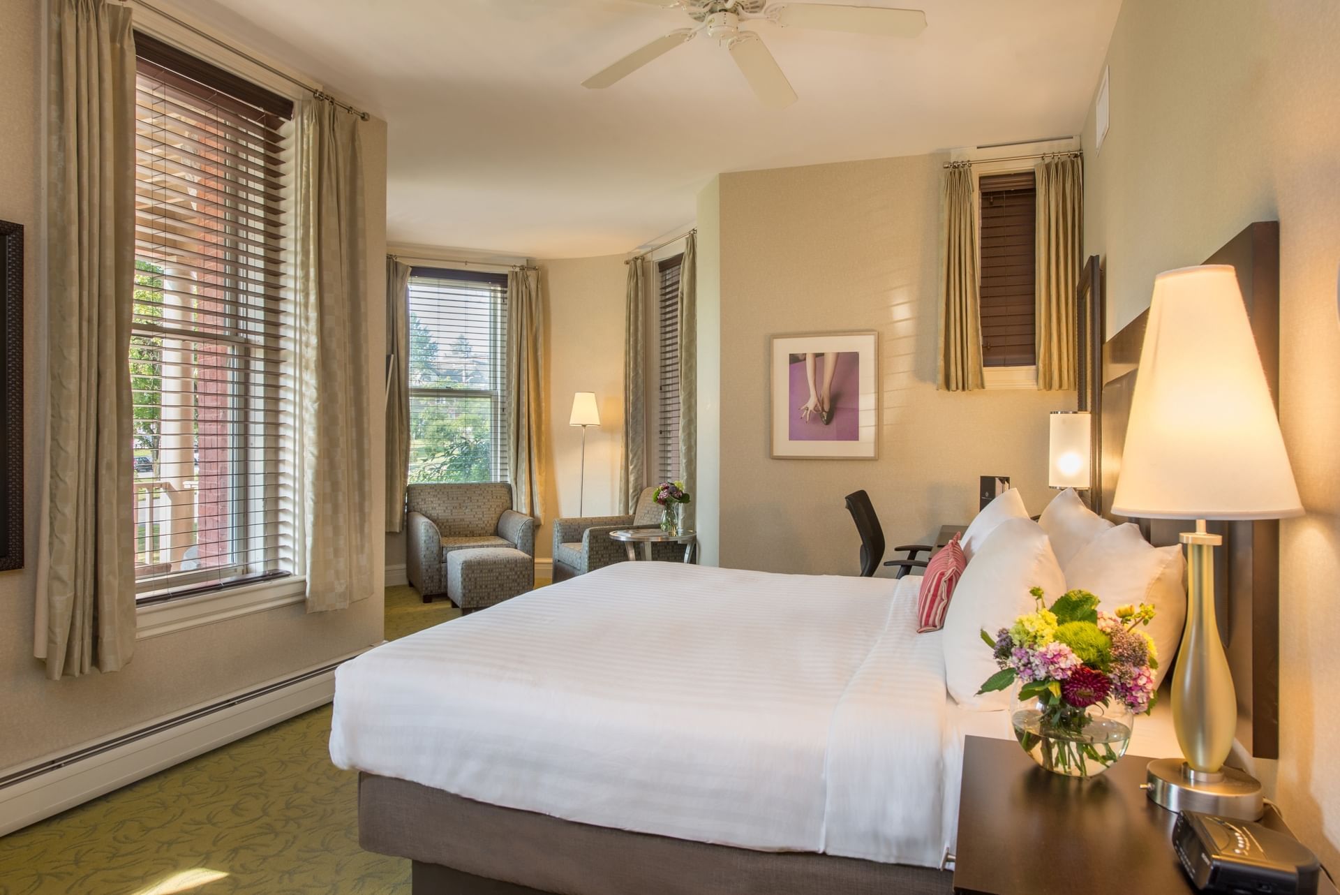 Interior of King Turret Suite at The Centennial Hotel