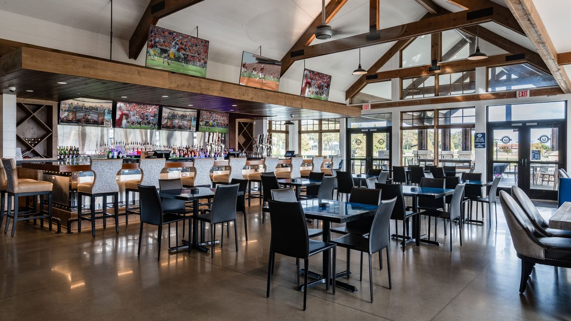 Dining & lounge area in The Anchor Galley & Sports Bar near Shangri-La Monkey Island