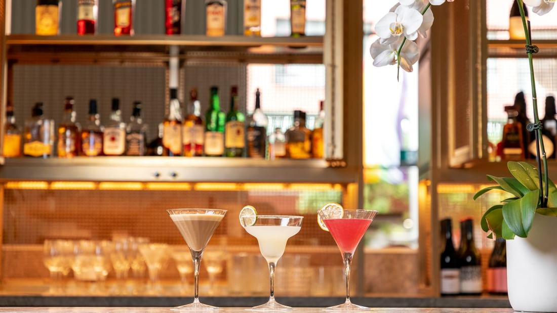 Cocktails in PS Wine Cafe at Novotel Sydney Darling Square