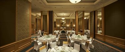 Table arrangement in dining area at Hanoi Daewoo Hotel