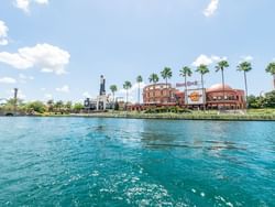 View of Universal CityWalk near Rosen Inn at Pointe Orlando