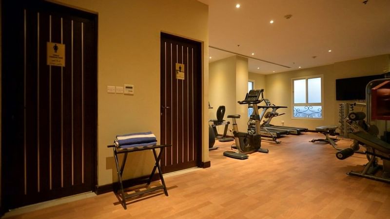 Exercise machines & equipment in Wellness & Spa at Strato Hotel by Warwick Doha