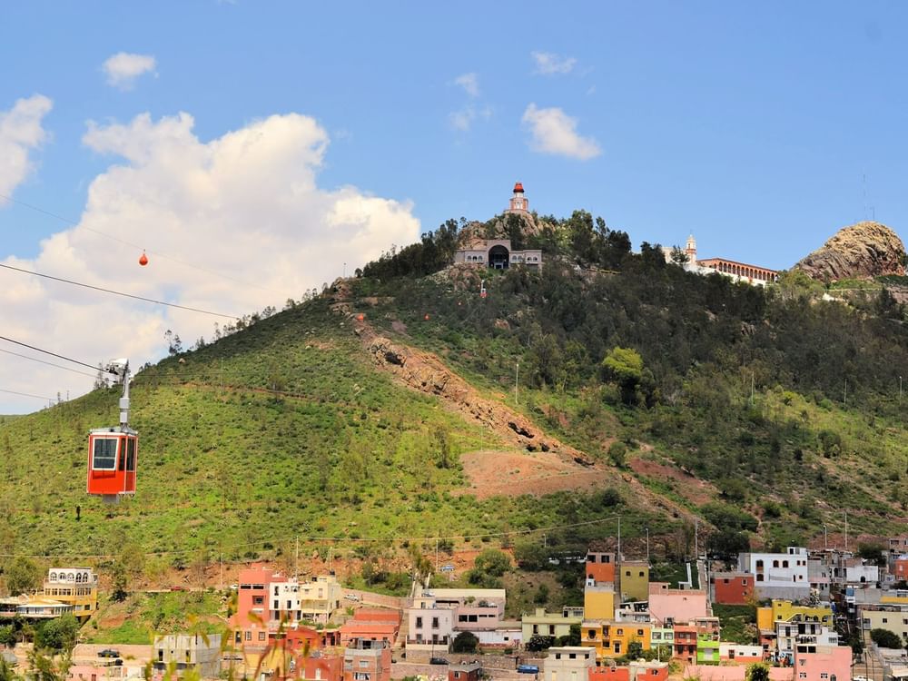 Teleferico de Zacatecas city view near Fiesta Inn Hotels