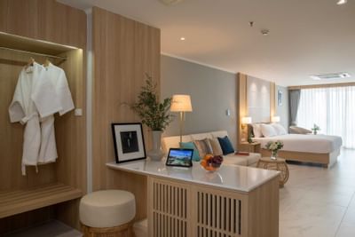 Grand Deluxe Beachfront Room interior at Eastin Resort Rayong