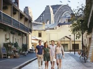 Enjoying Rocks Market near The Sebel Quay West Suites Sydney