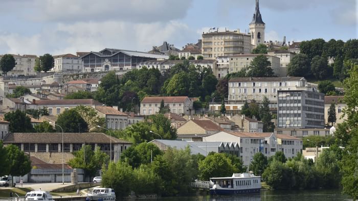 Wide view of attractive Angoulême city near Originals Hotels