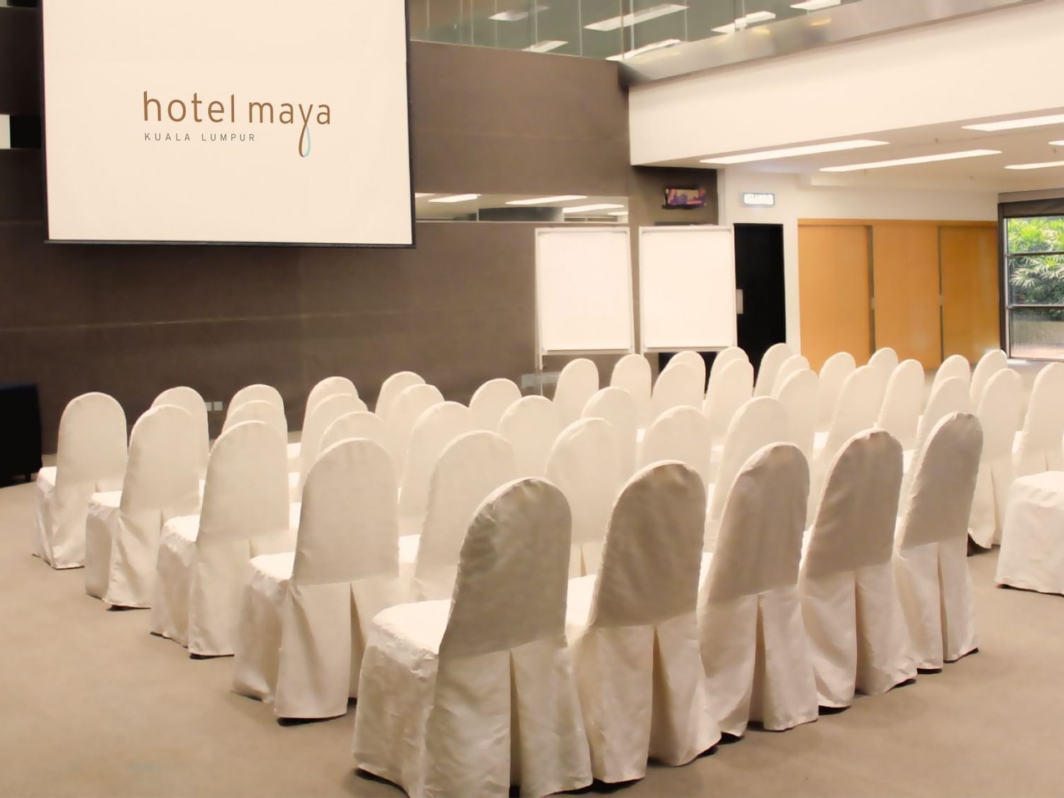 Conference-style chair arrangement in Ballroom 3 at Hotel Maya Kuala Lumpur City Centre