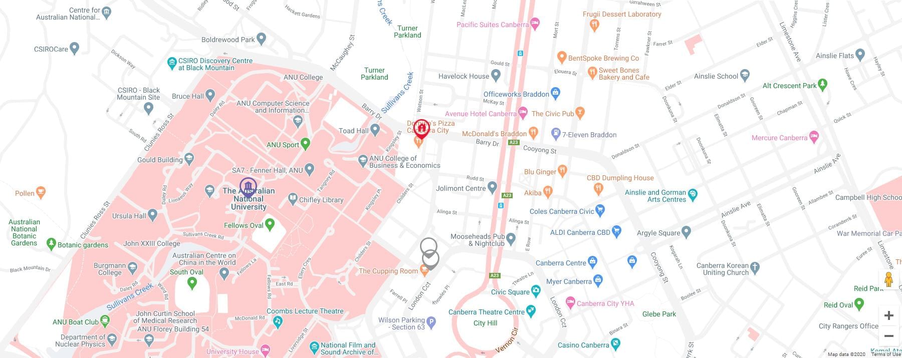 UniLodge @ ANU – Lena Karmel Lodge  Map