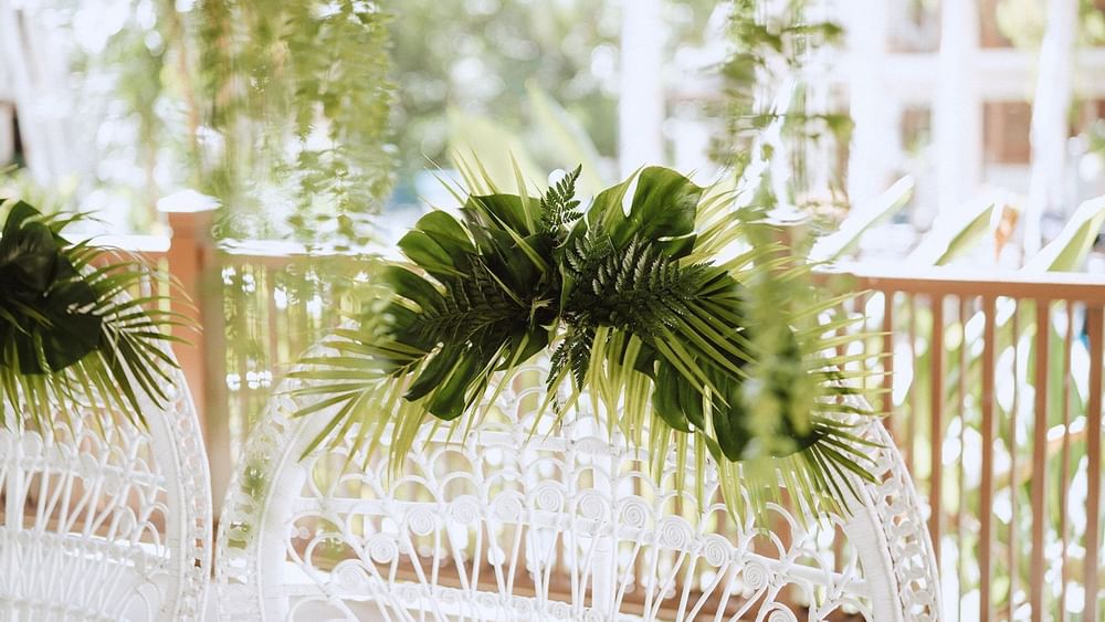 Decorations for wedding at Pullman Palm Cove Sea Temple Resort
