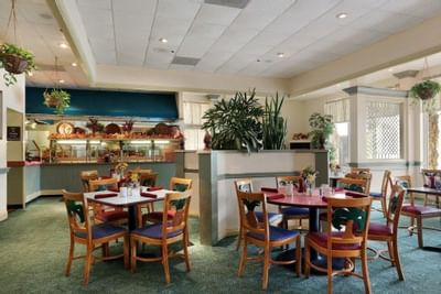 Photo of food court with multiple food stations