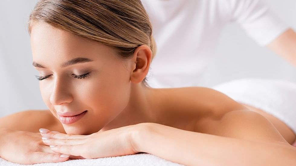 Massage à l'Institut de beauté Sothys.