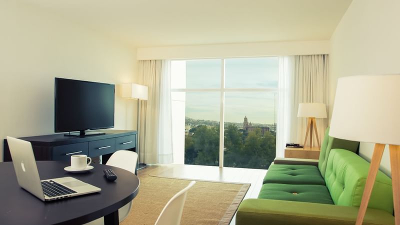 Interior of a Junior Suite King room at Fiesta Inn Culiacan