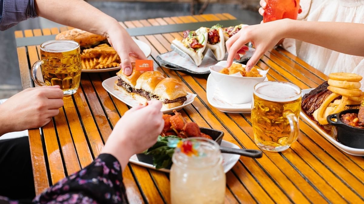 Pastries & beer in the Merrywell at Crown Metropol Melbourne