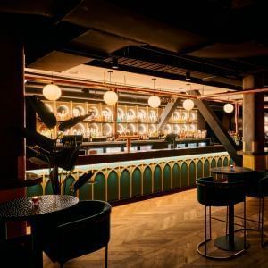 Interior of the bar counter at The Brass Monkey Melbourne by Brady Hotels & Apartments