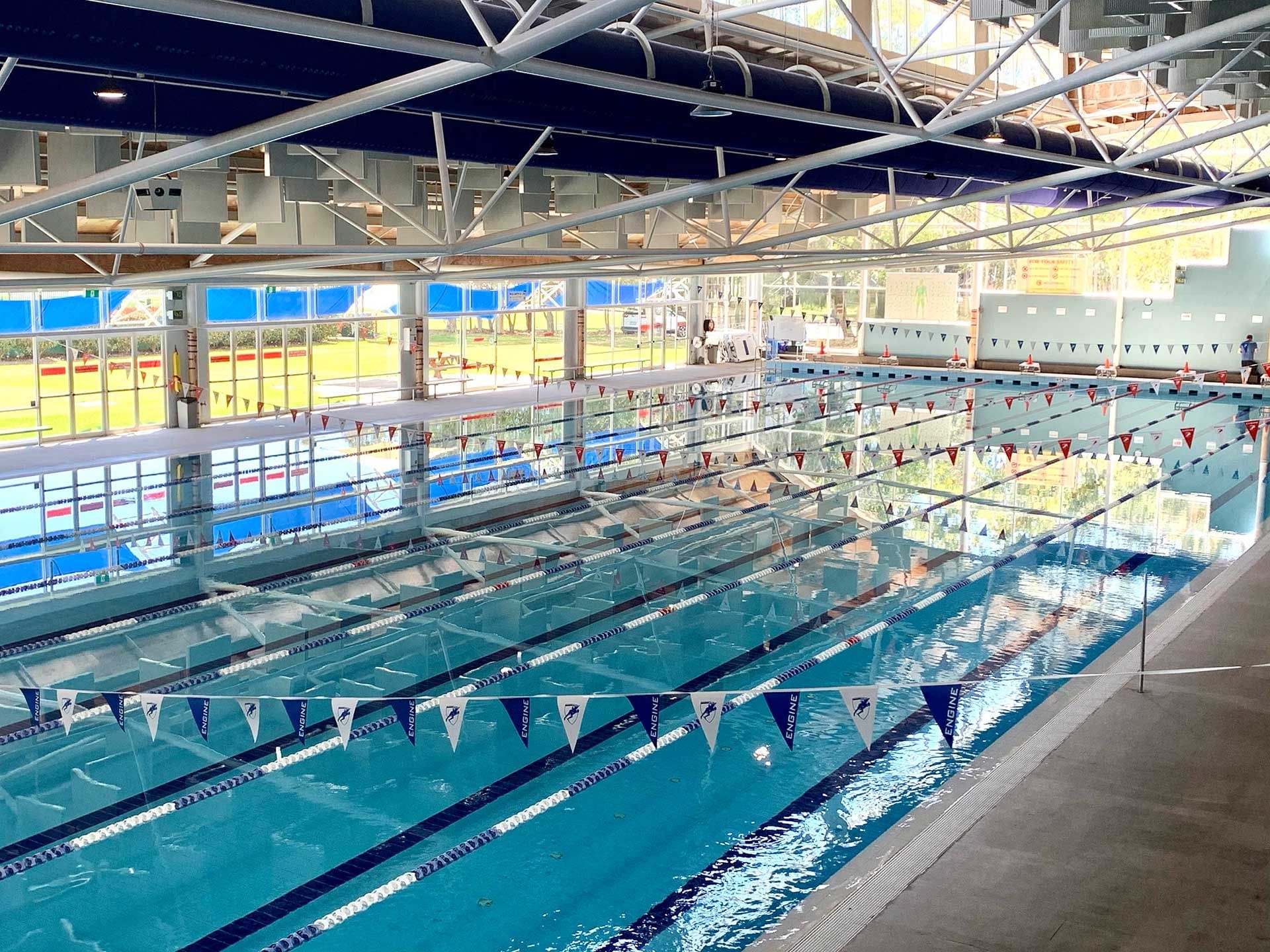 View of the indoor pool in Aquatics Center at Encore By Mingara, Central Coast accommodation with pool