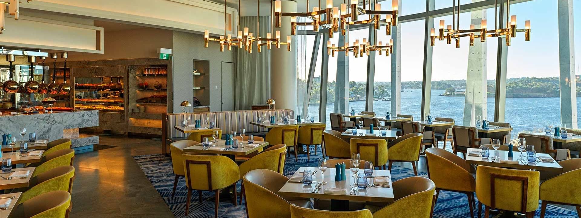 Table setup in Epicurean restaurant at Crown Towers Sydney