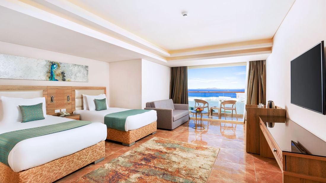 Sea View Deluxe Room at Pickalbatros Palace Resort in Sharm El Sheikh