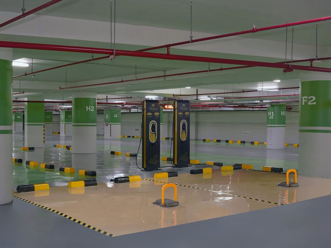 Electric Car Charging Stations Facilities in Hotel Tentrem Semarang